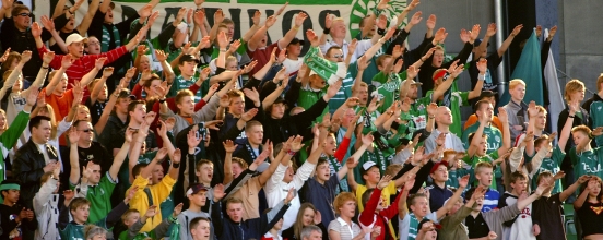 Loyal opbakning fra Sydtribunen